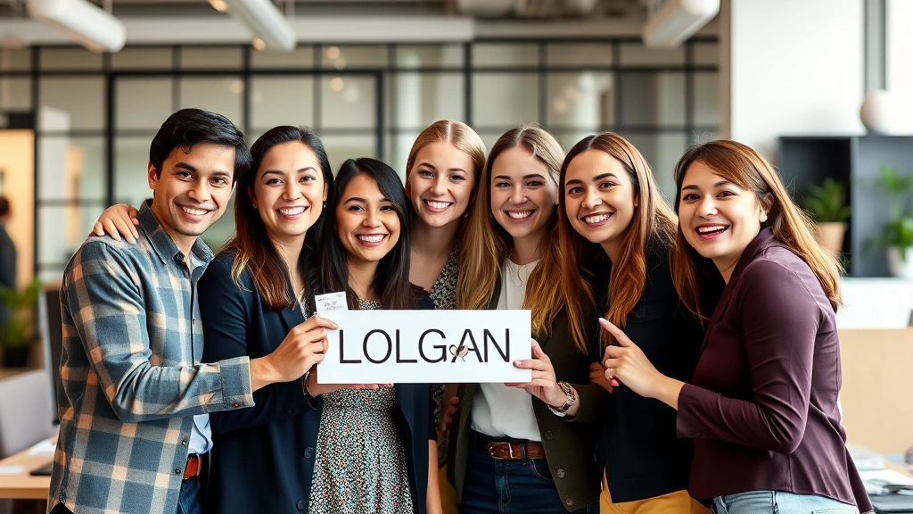 Team of young professionals celebrating milestone together, genuine smiles, office or casual workspace setting, natural moment of achievement and camaraderie